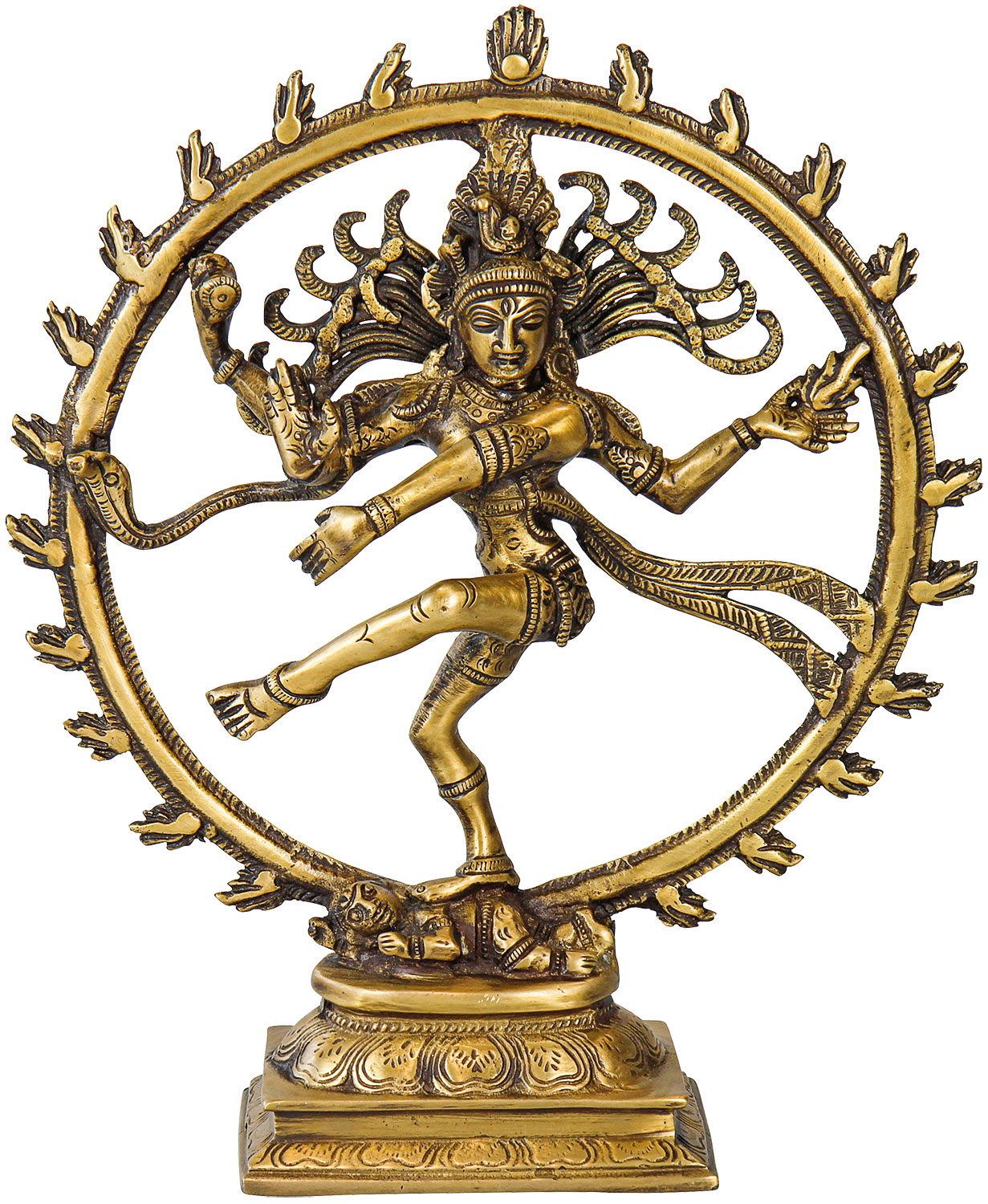 Messingskulptur ‚Shiva Nataraja‘