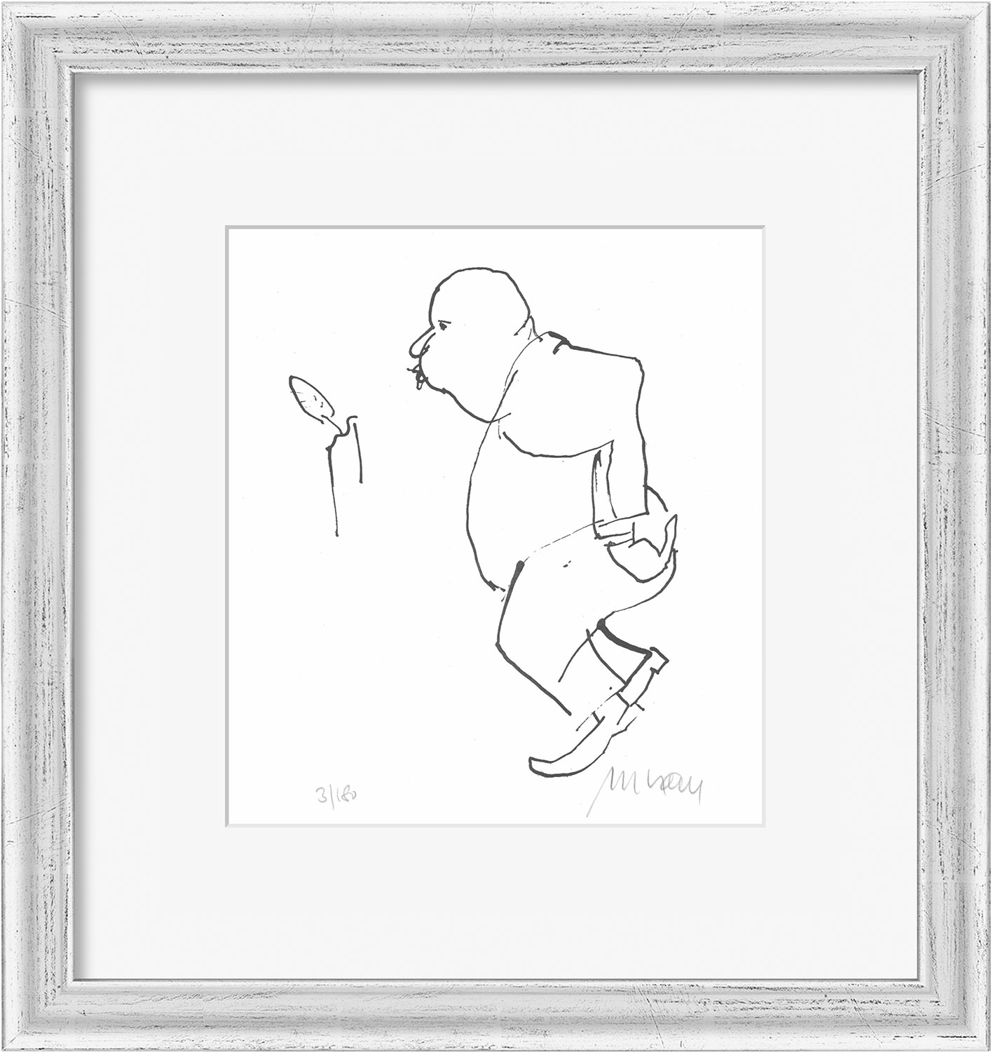 Armin Mueller-Stahl: Bild ‚Die Kerze‘ (2021), gerahmt