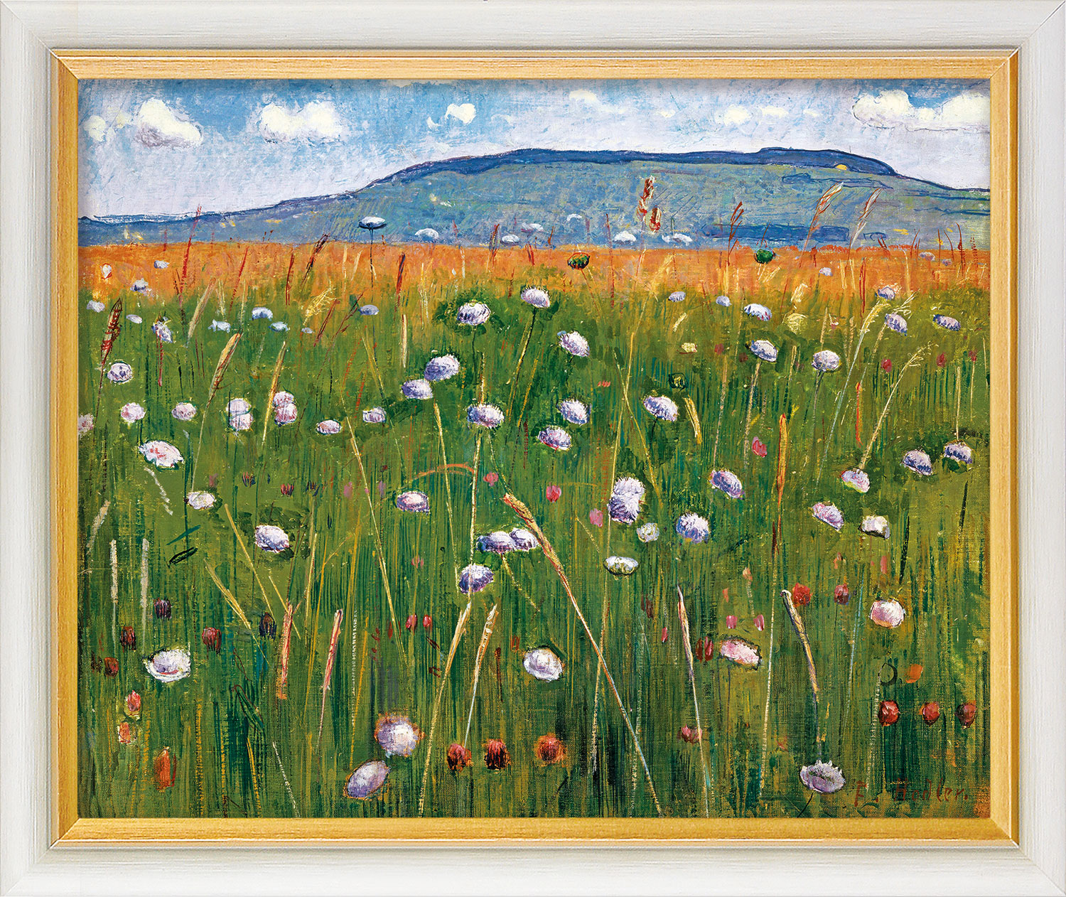 Ferdinand Hodler: Bild ‚Wiesenstück‘ (um 1901), gerahmt