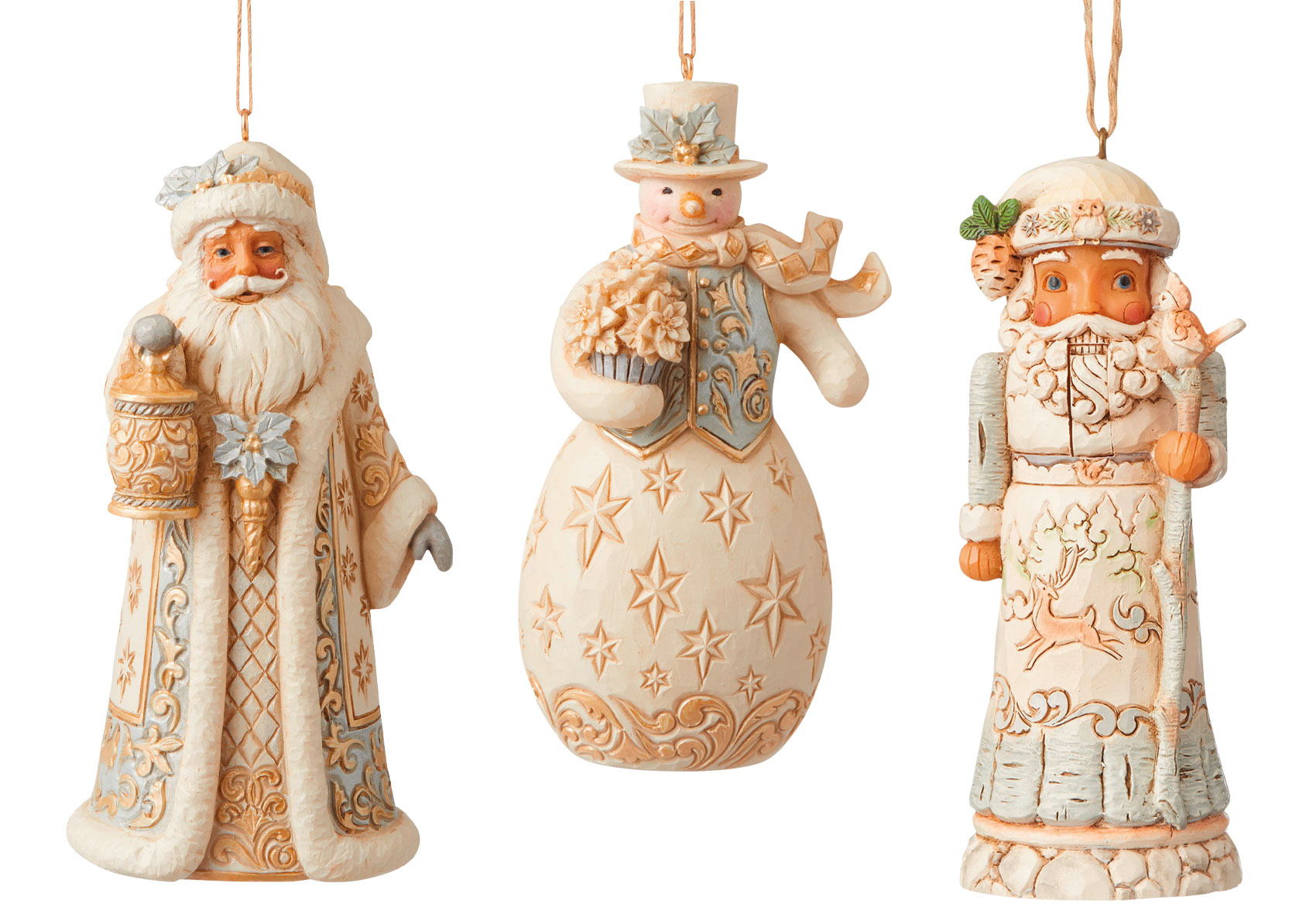 Jim Shore: Weihnachtsanhänger, 3er-Set