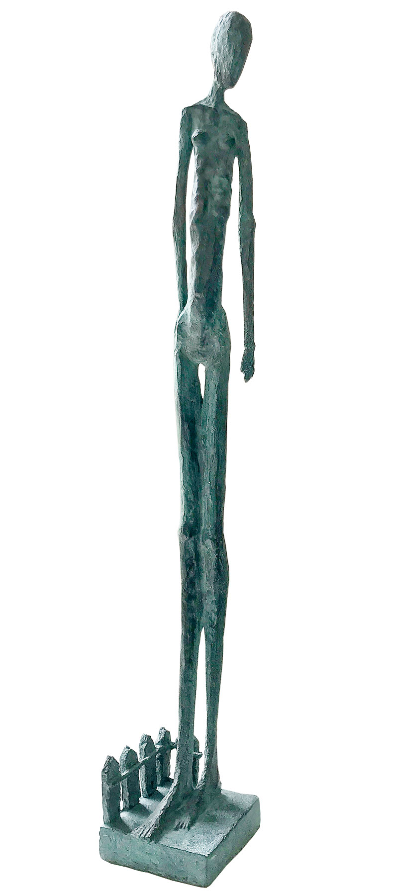 Sibylle Waldhausen: Skulptur ‚Frau im Garten‘ (2021), Bronze