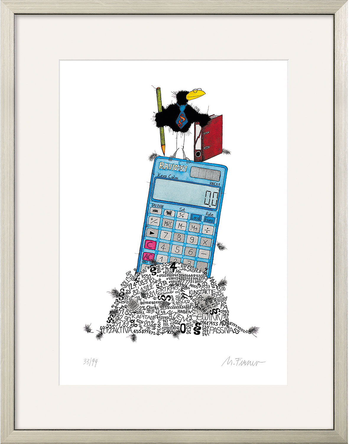 Michael Ferner: Bild ‚Steuerberater‘ (2021), gerahmt