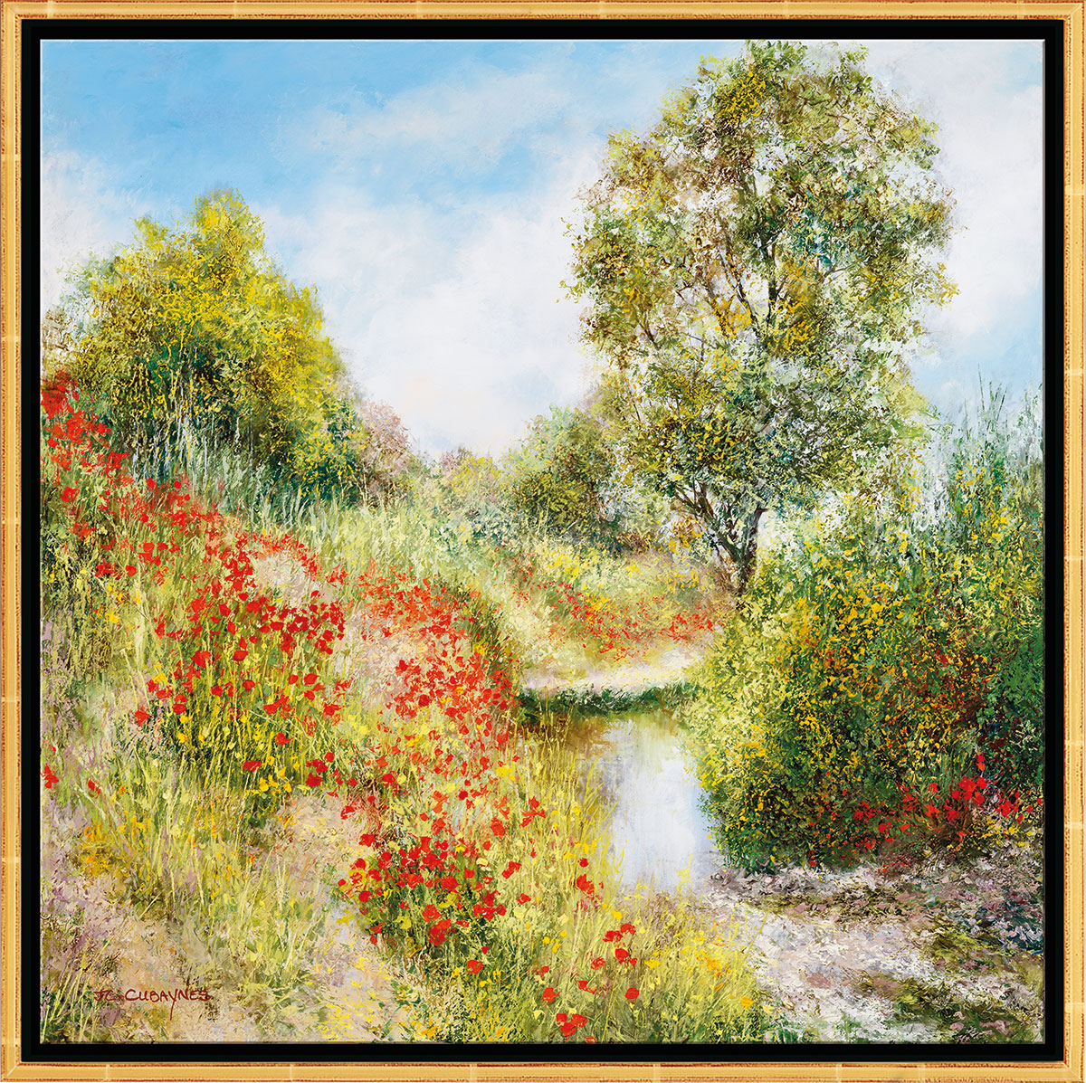 Jean-Claude Cubaynes: Bild ‚Plaine de Grimaud‘, gerahmt