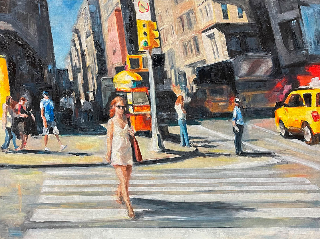 Anke Gruss: Bild ‚Summertime‘ (2022) (Original / Unikat), auf Keilrahmen