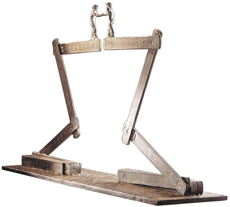 Michel Favre: Skulptur ‚Millenium‘, Bronze