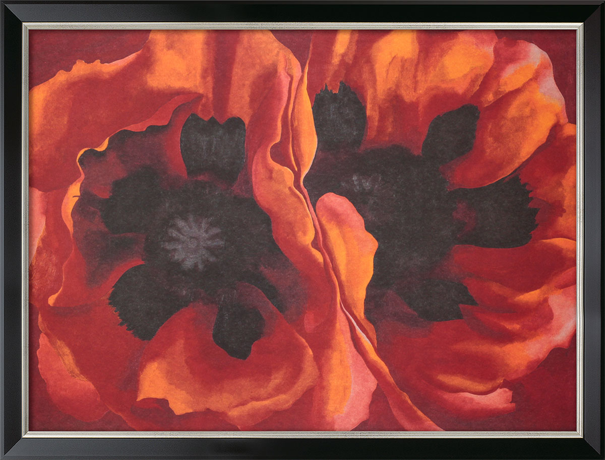 Georgia O’Keeffe: Bild ‚Oriental Poppies‘ (1927), gerahmt