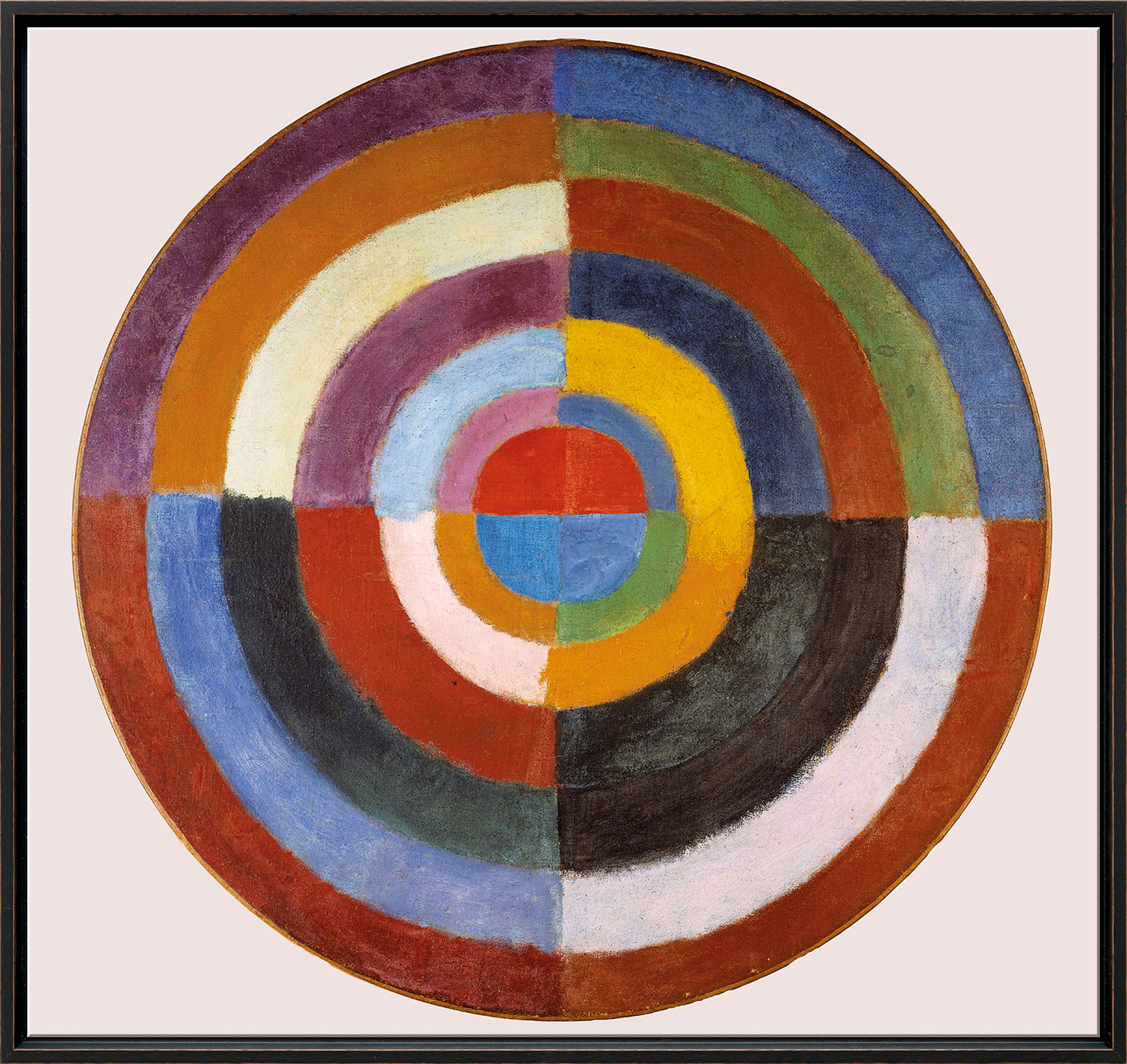 Robert Delaunay: Bild ‚Disque (Le premier disque)‘ (1913), gerahmt