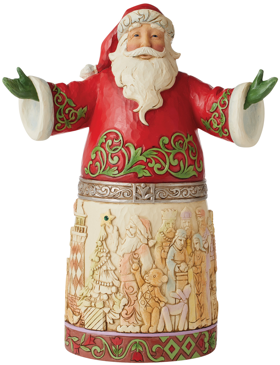 Jim Shore: Skulptur ‚Weihnachtsmann‘, Kunstguss