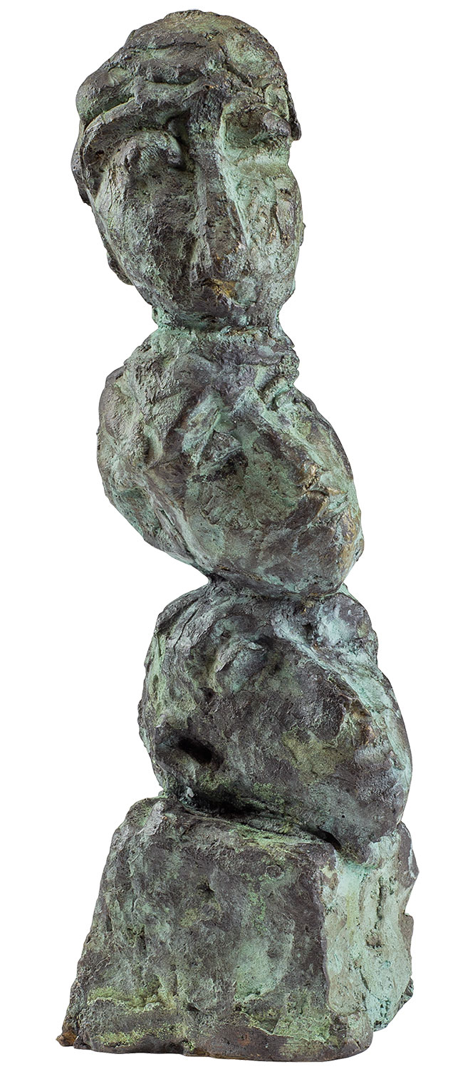 Karl Manfred Rennertz: Skulptur ‚Kopfsäule‘, Bronze