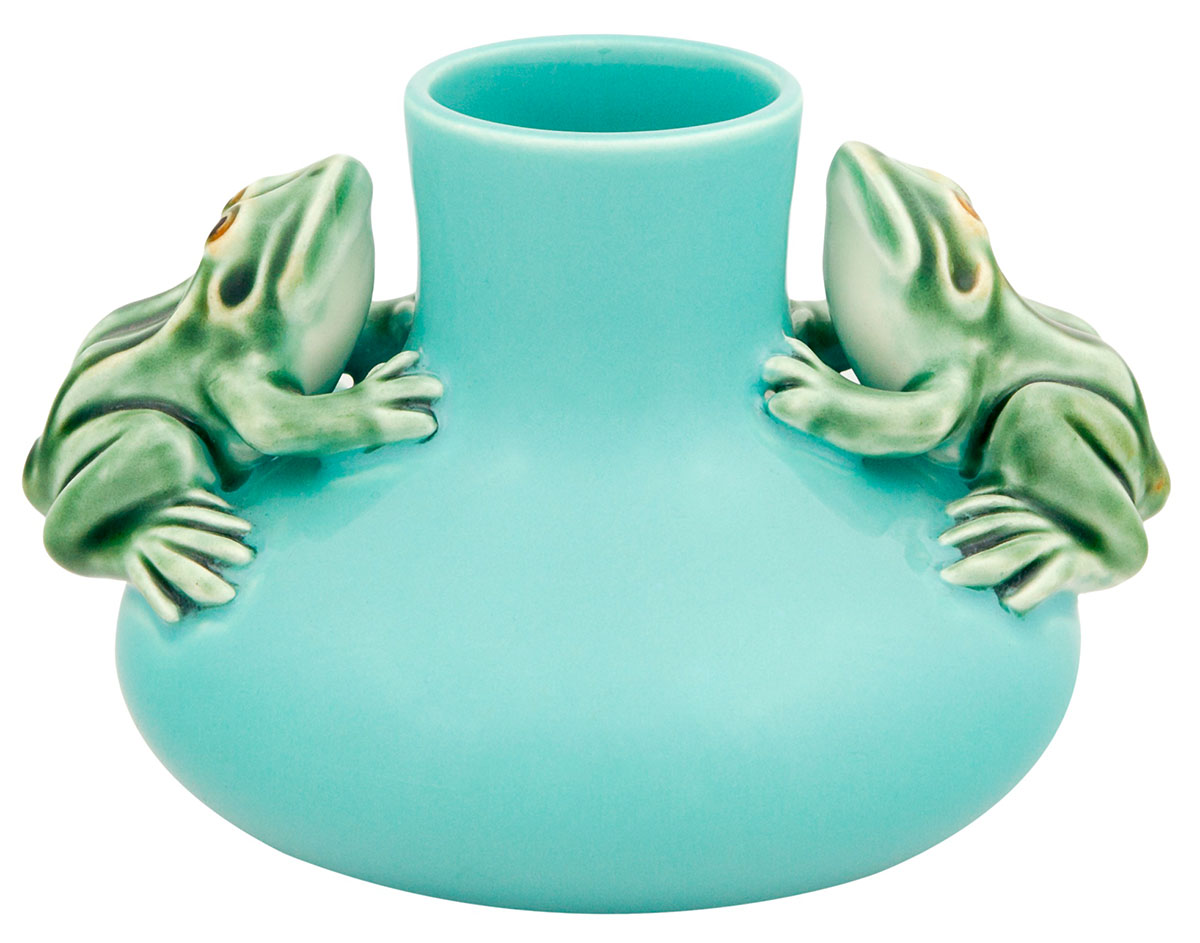 Bordallo Pinheiro: Vase ‚Two Frogs‘, kleine Version