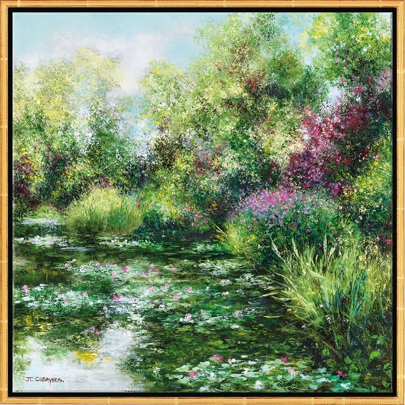 Jean-Claude Cubaynes: Bild ‚L’Etang à Giverny‘, gerahmt