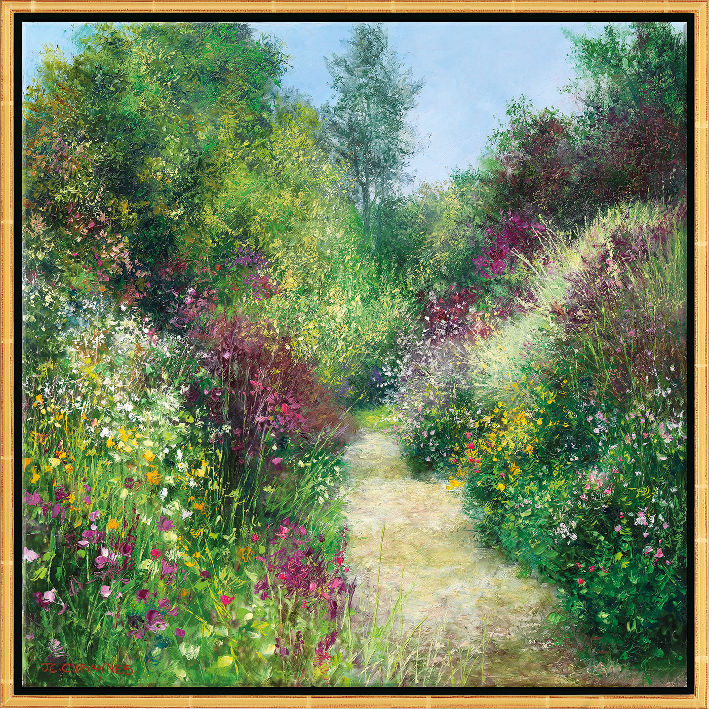 Jean-Claude Cubaynes: Bild ‚Giverny – Le Jardin de Pascale à Grimaud‘, gerahmt