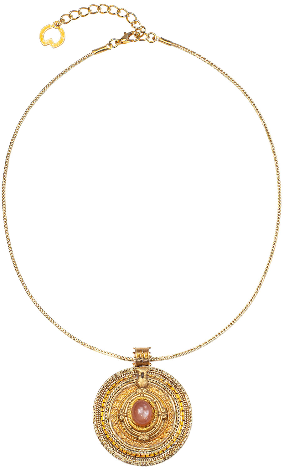 Petra Waszak: Collier ‚Sonnenrad mit Carneol‘, Schmuck