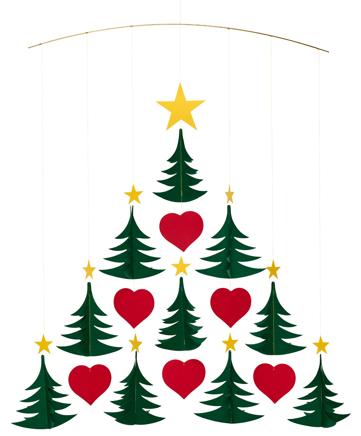 Flensted Mobilés: Decken-Mobile ‚Weihnachtsbäume‘