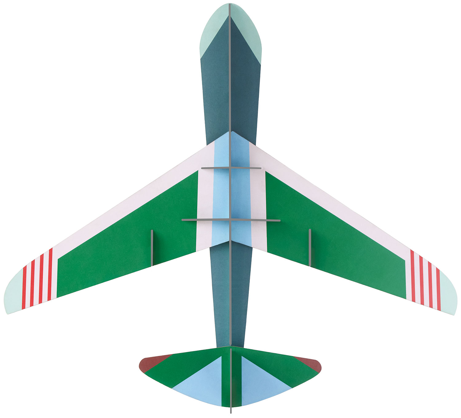 studio ROOF: 3D-Wandobjekt ‚Jet Plane‘ aus recyceltem Karton, DIY