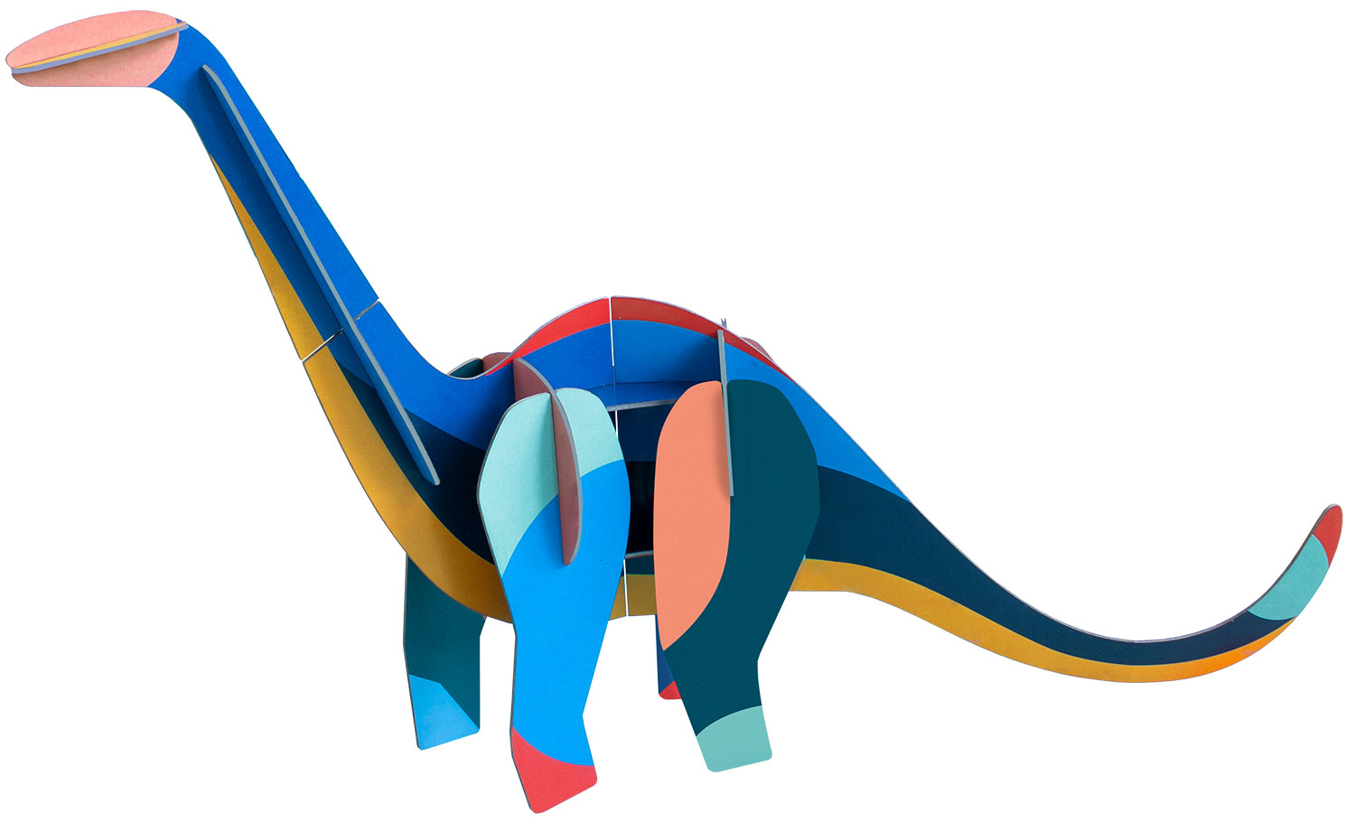 studio ROOF: 3D-Objekt ‚Giant Diplodocus‘ aus recyceltem Karton, DIY
