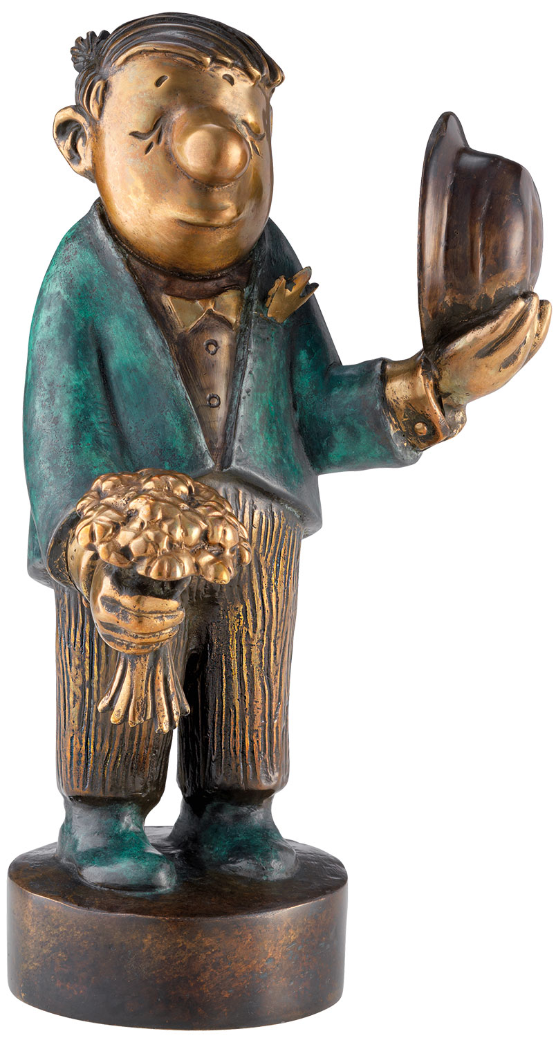 Loriot: Skulptur ‚Der Blumenkavalier – Jubiläums-Edition‘, Bronze
