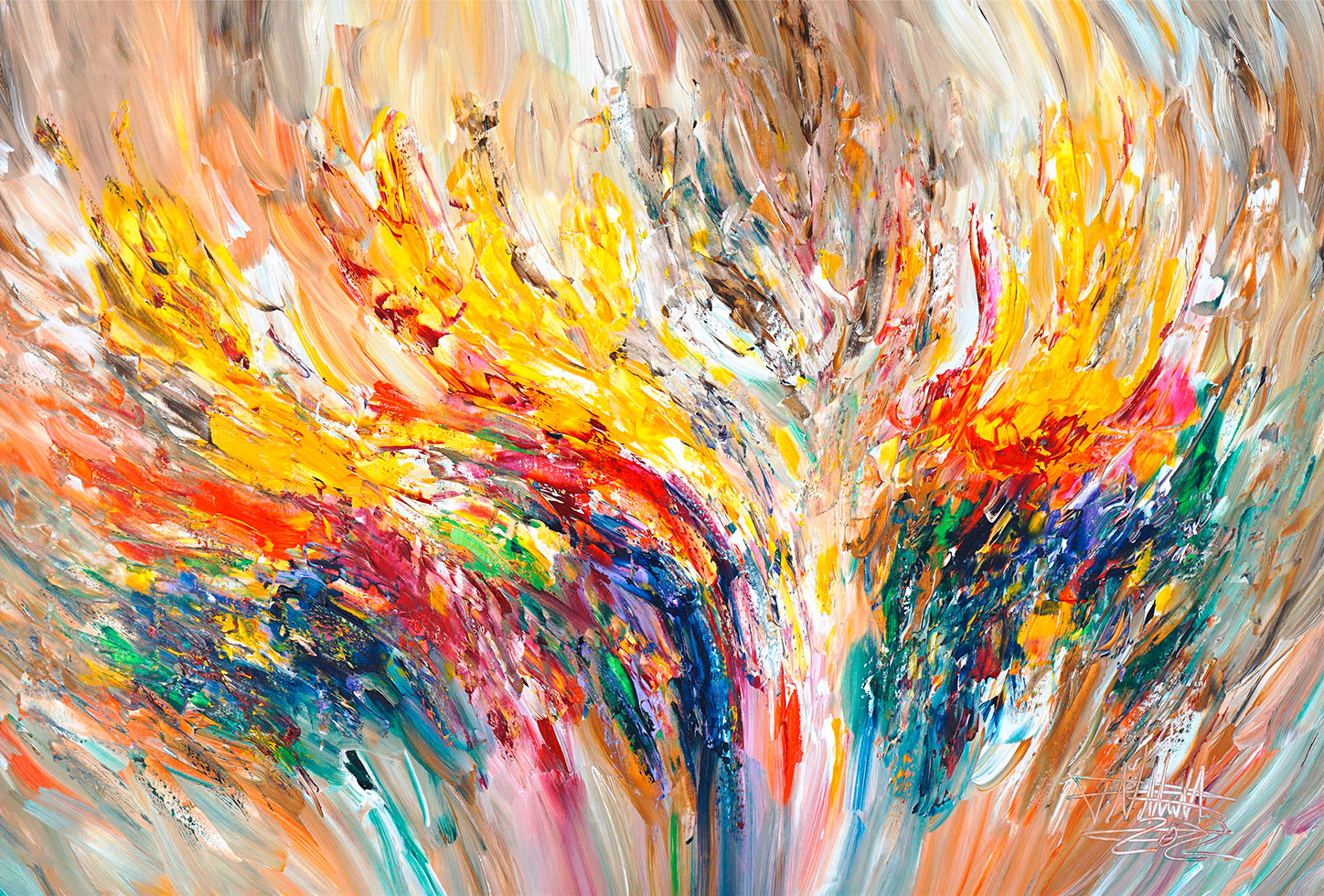Peter Nottrott: Bild ‚Sunny Daydream‘ (2022) (Original / Unikat), auf Keilrahmen