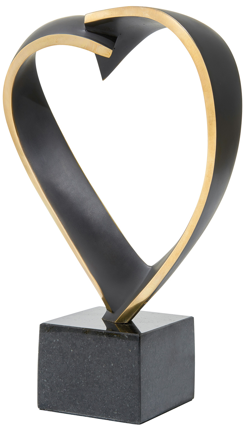 Pierre-Paul Maillé: Skulptur ‚Herzblatt‘ (2022), Version in Bronze