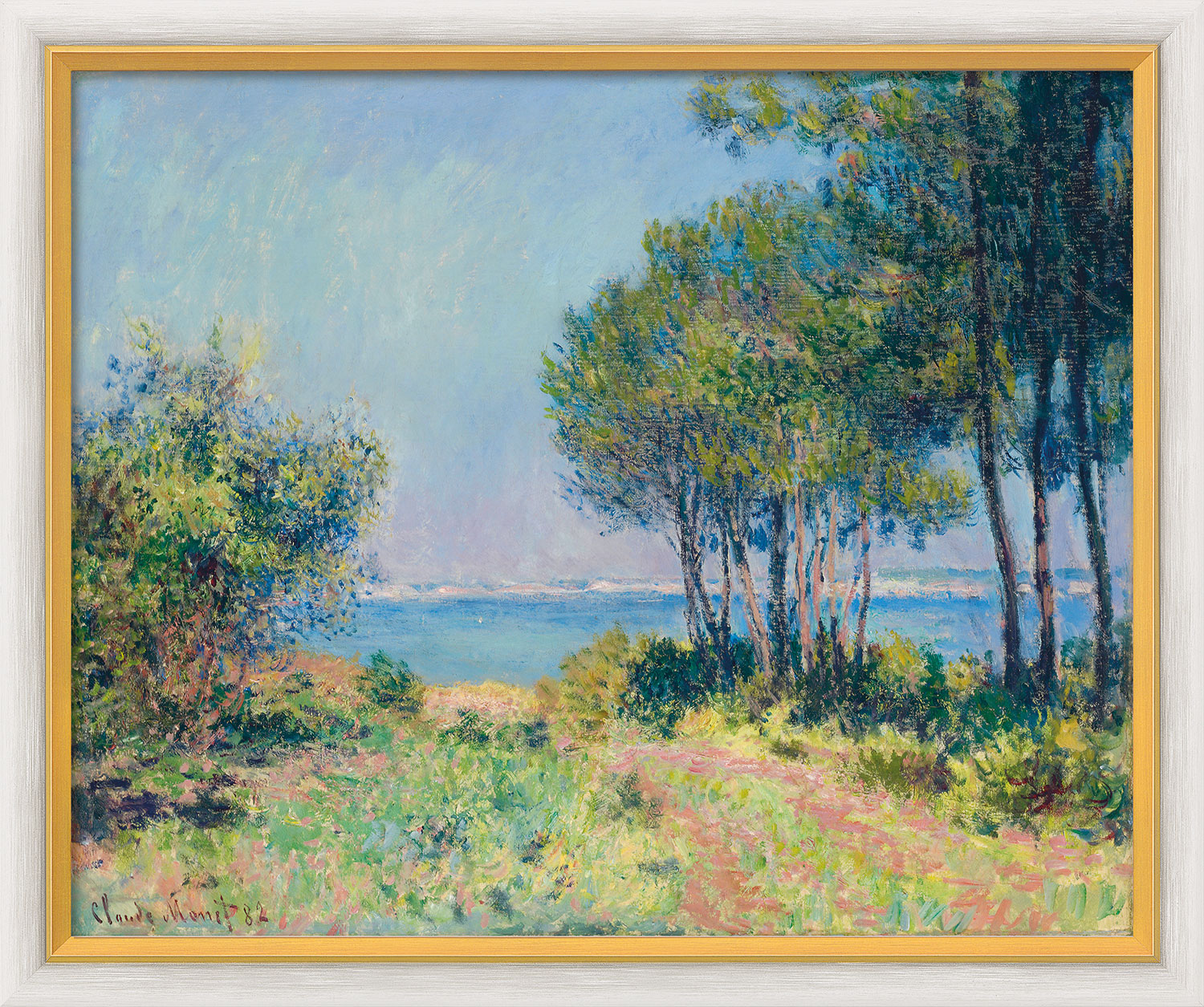 Claude Monet: Bild ‚Die Küste bei Varengeville‘ (1882), gerahmt