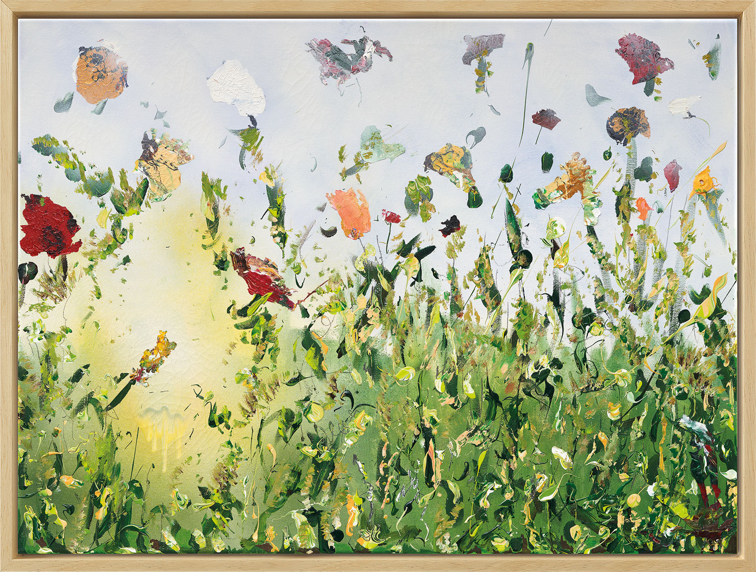 Christine Müller: Bild ‚Maurice‘ Zaubergarten‘ – nach ‚Le Tombeau de Couperin‘ (2022), gerahmt
