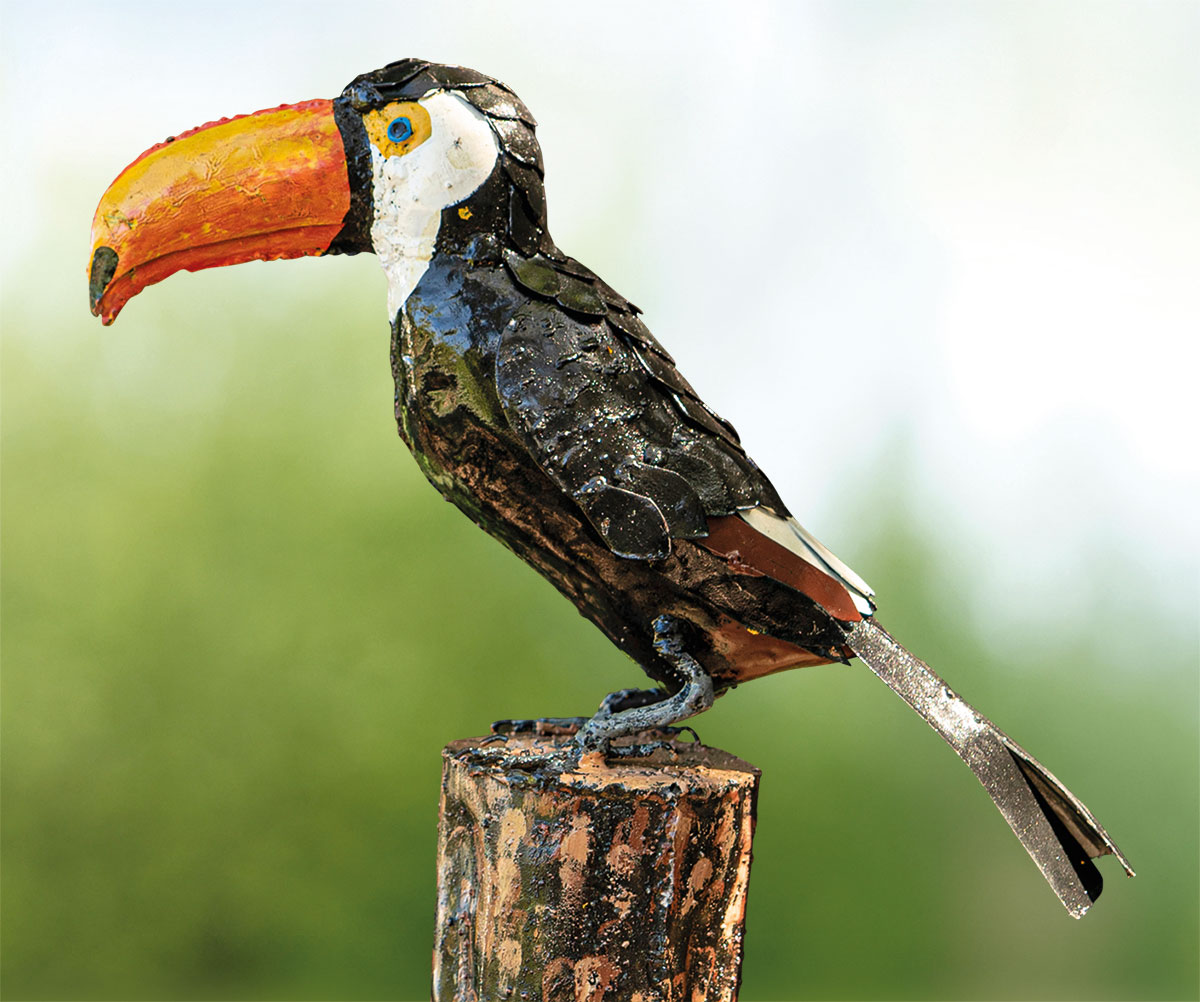 Gartenfigur ‚Tukan‘, Gartenskulptur