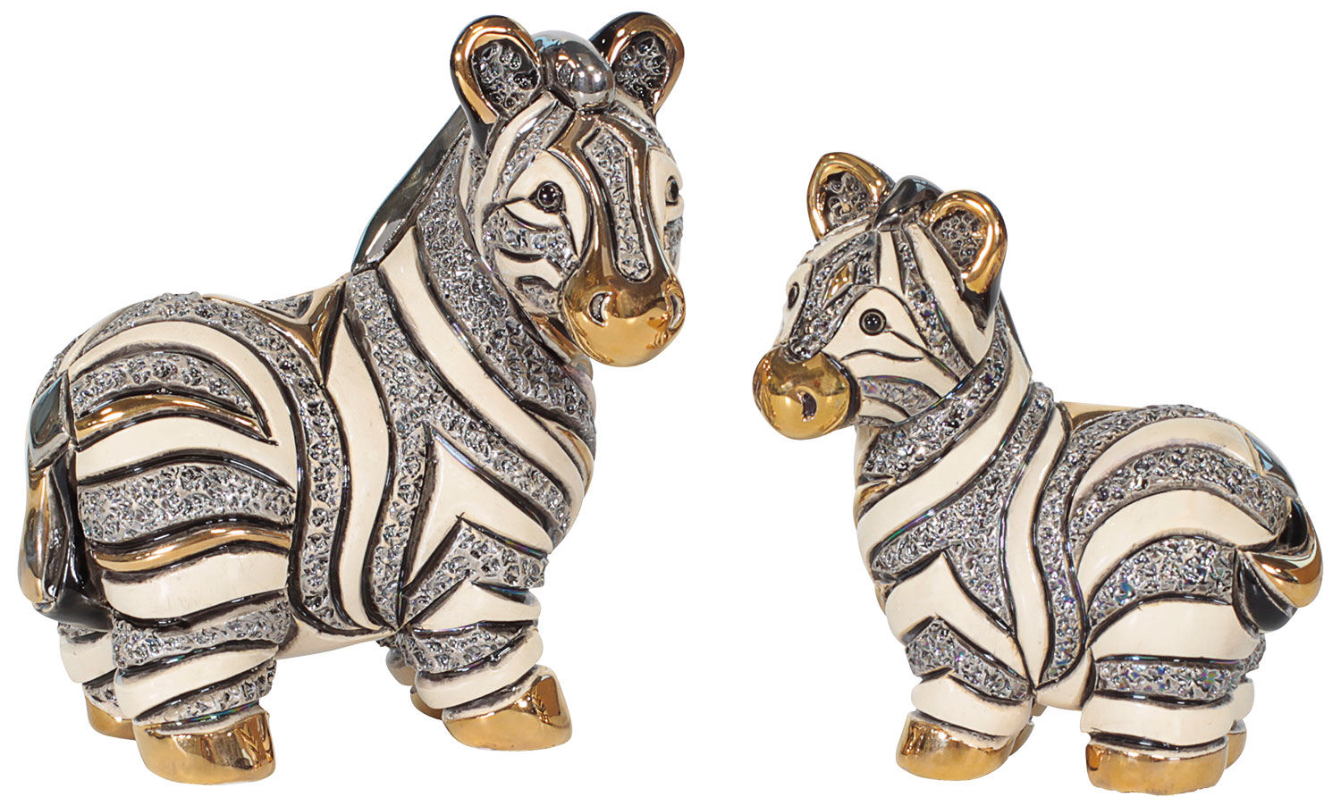 2 Keramikfiguren ‚Zebras‘ im Set