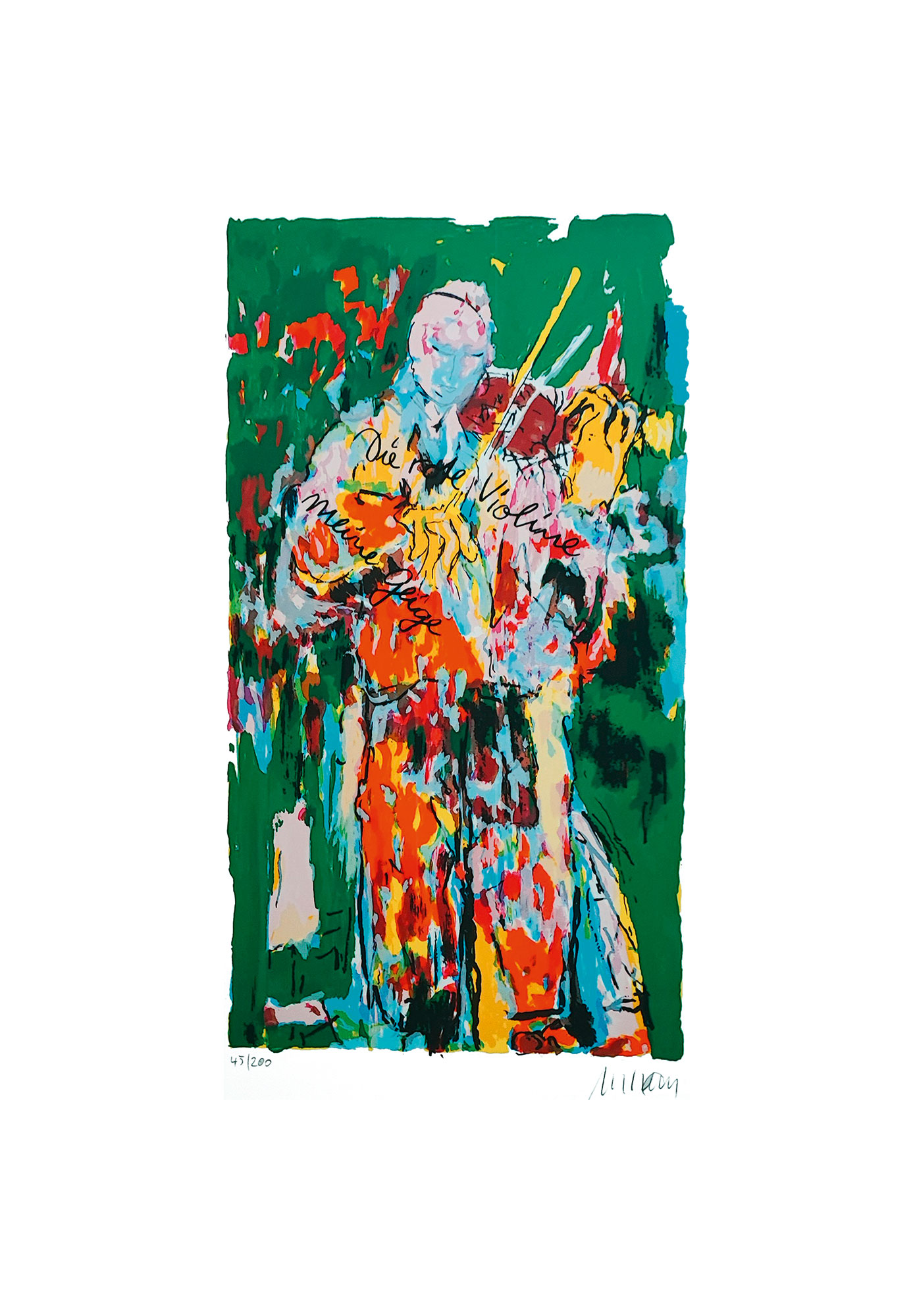 Armin Mueller-Stahl: Bild ‚Die rote Violine – meine Geige‘ (2021), ungerahmt