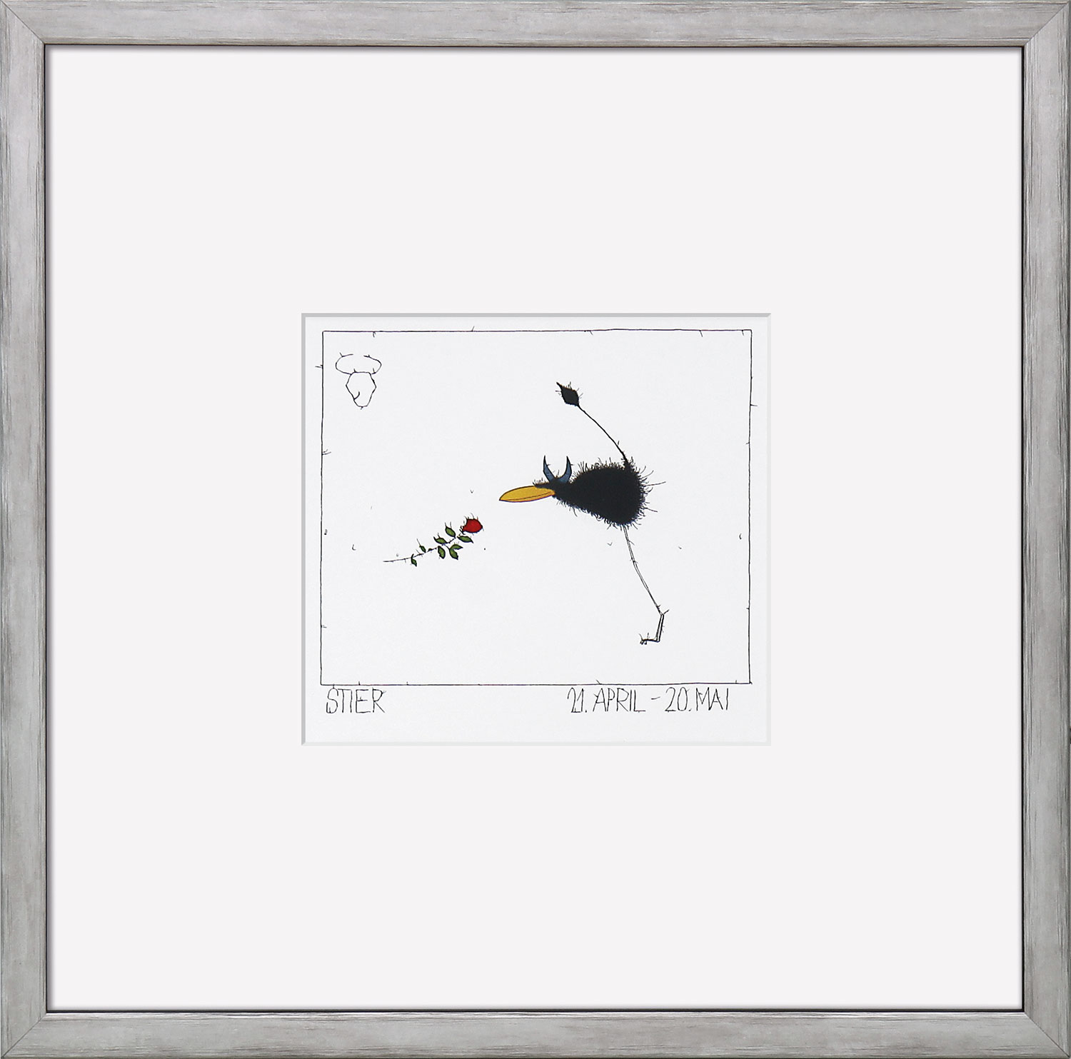 Michael Ferner: Bild ‚Sternzeichen Stier (21.4.-20.5.)‘, gerahmt