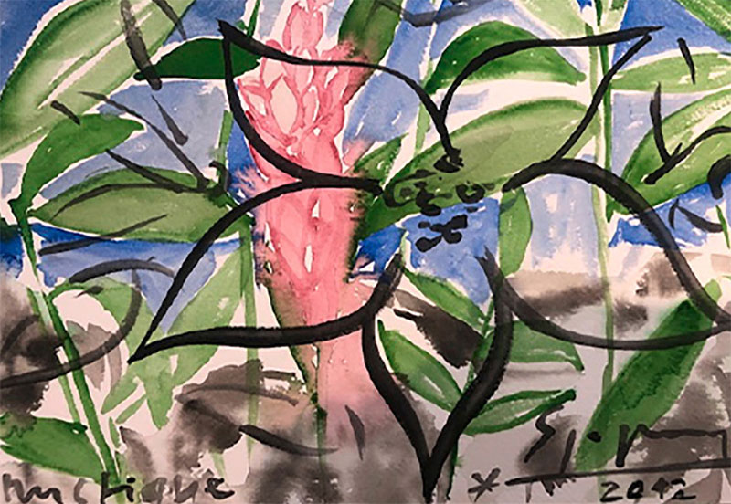 Stefan Szczesny: Bild ‚o.T. (Mustique) 2012‘ (Original / Unikat), ungerahmt