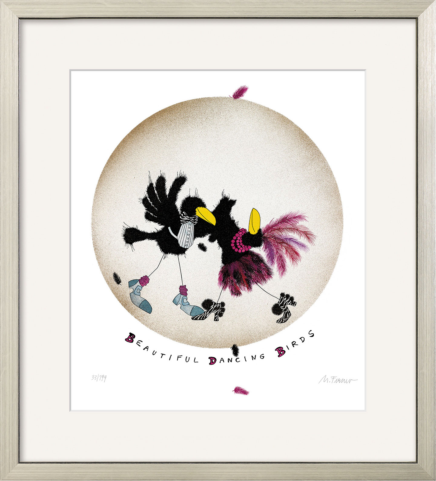 Michael Ferner: Bild ‚Beautiful Dancing Birds‘, gerahmt