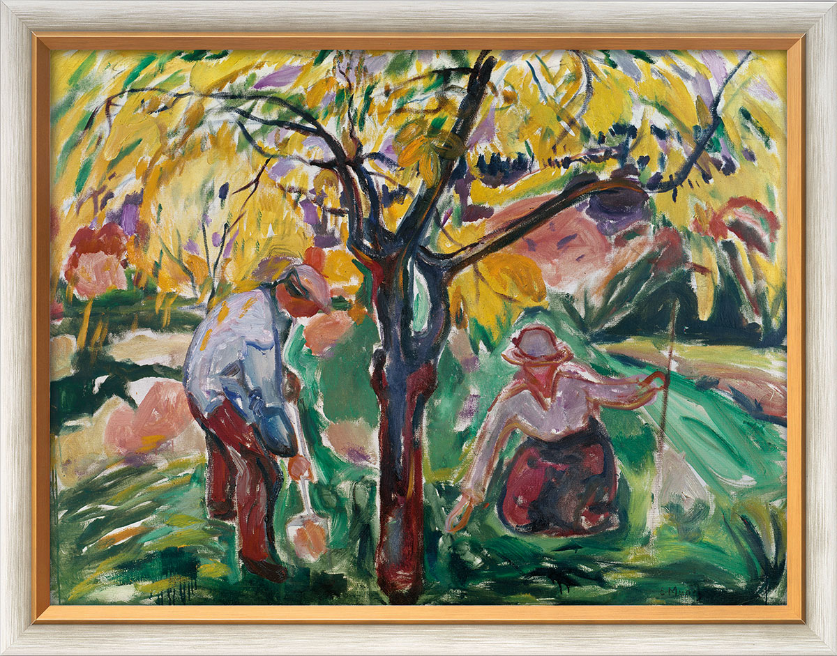 Edvard Munch: Bild ‚Apfelbaum‘ (1921), gerahmt