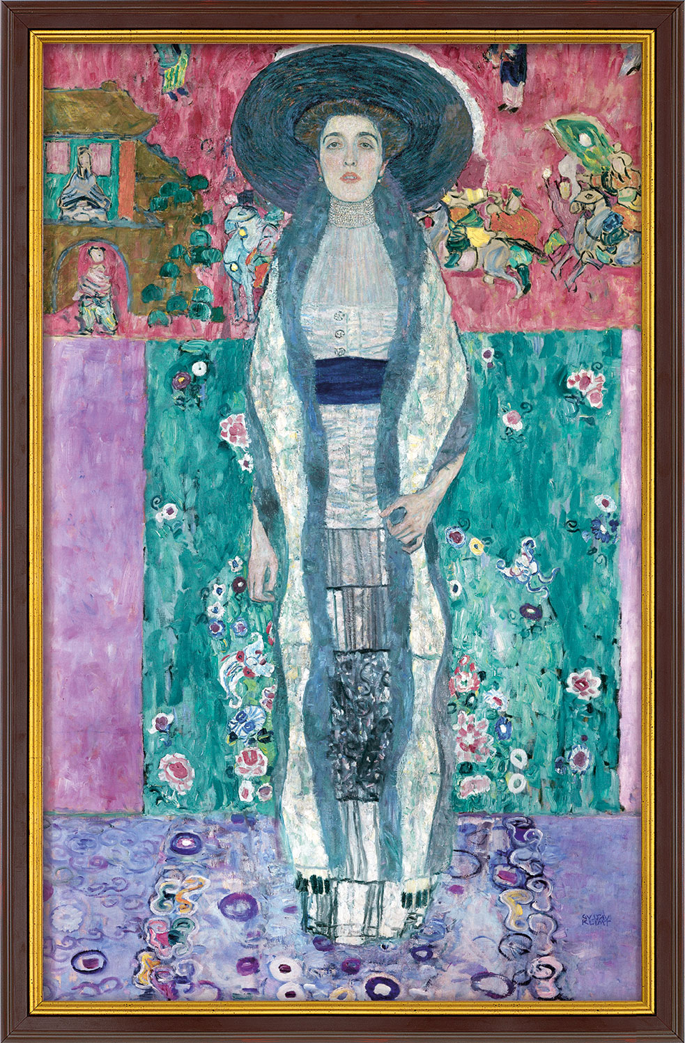 Gustav Klimt: Bild ‚Bildnis Adele Bloch-Bauer II‘ (1912), gerahmt