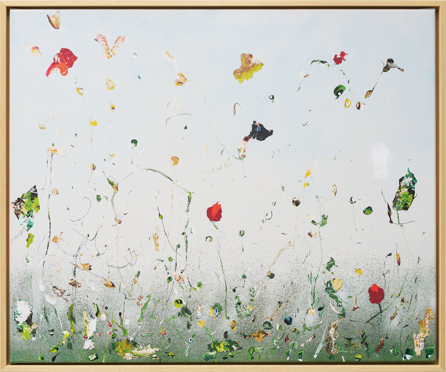 Christine Müller: Bild ‚Hommage à Debussy (Bijan) – Jubiläums-Edition‘ (2020, serielles Unikat), gerahmt