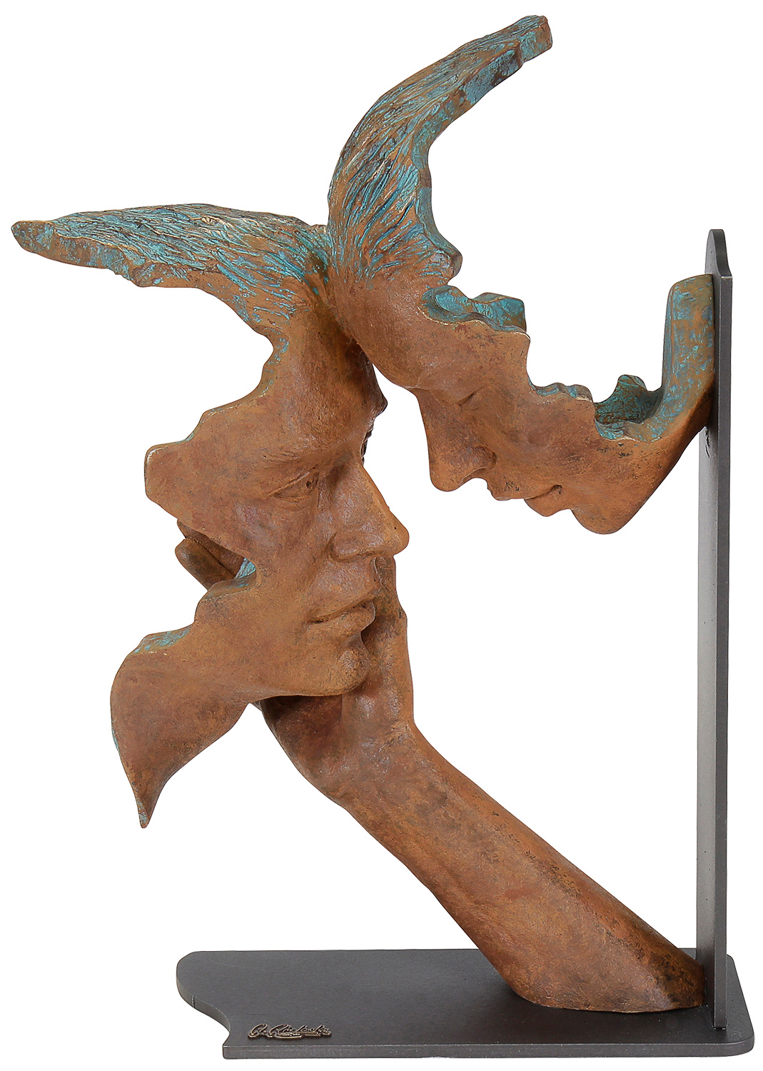 Angeles Anglada: Skulptur ‚Momente‘, Kunstguss Steinoptik