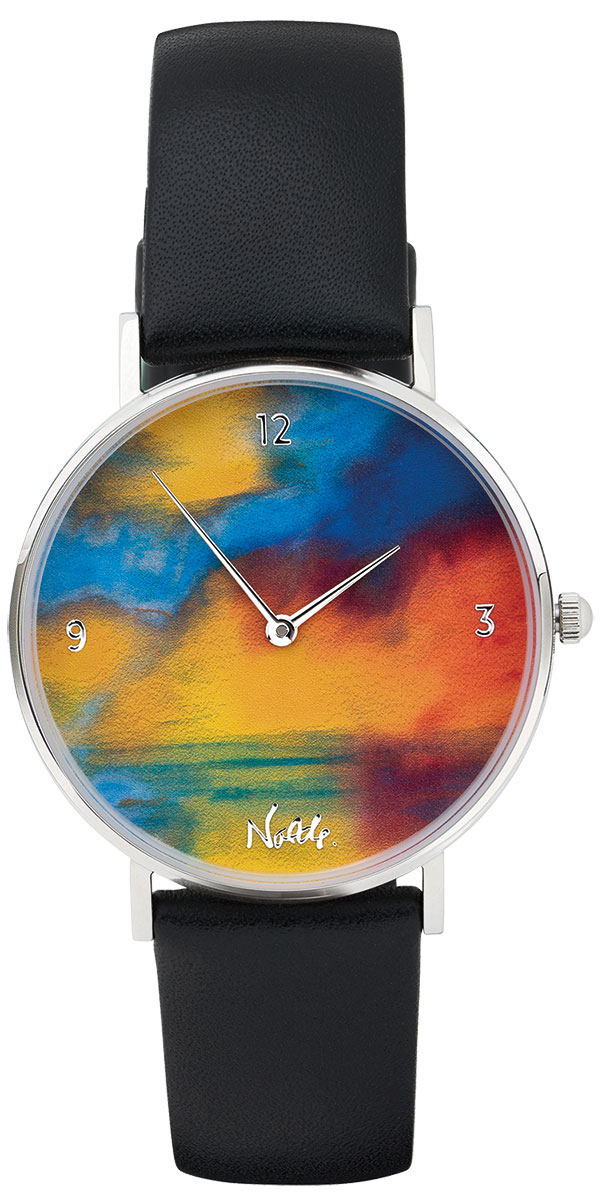Künstler-Armbanduhr ‚Emil Nolde – Meer mit zwei kleinen Dampfern (rot, blau und grün)‘ – Unisex