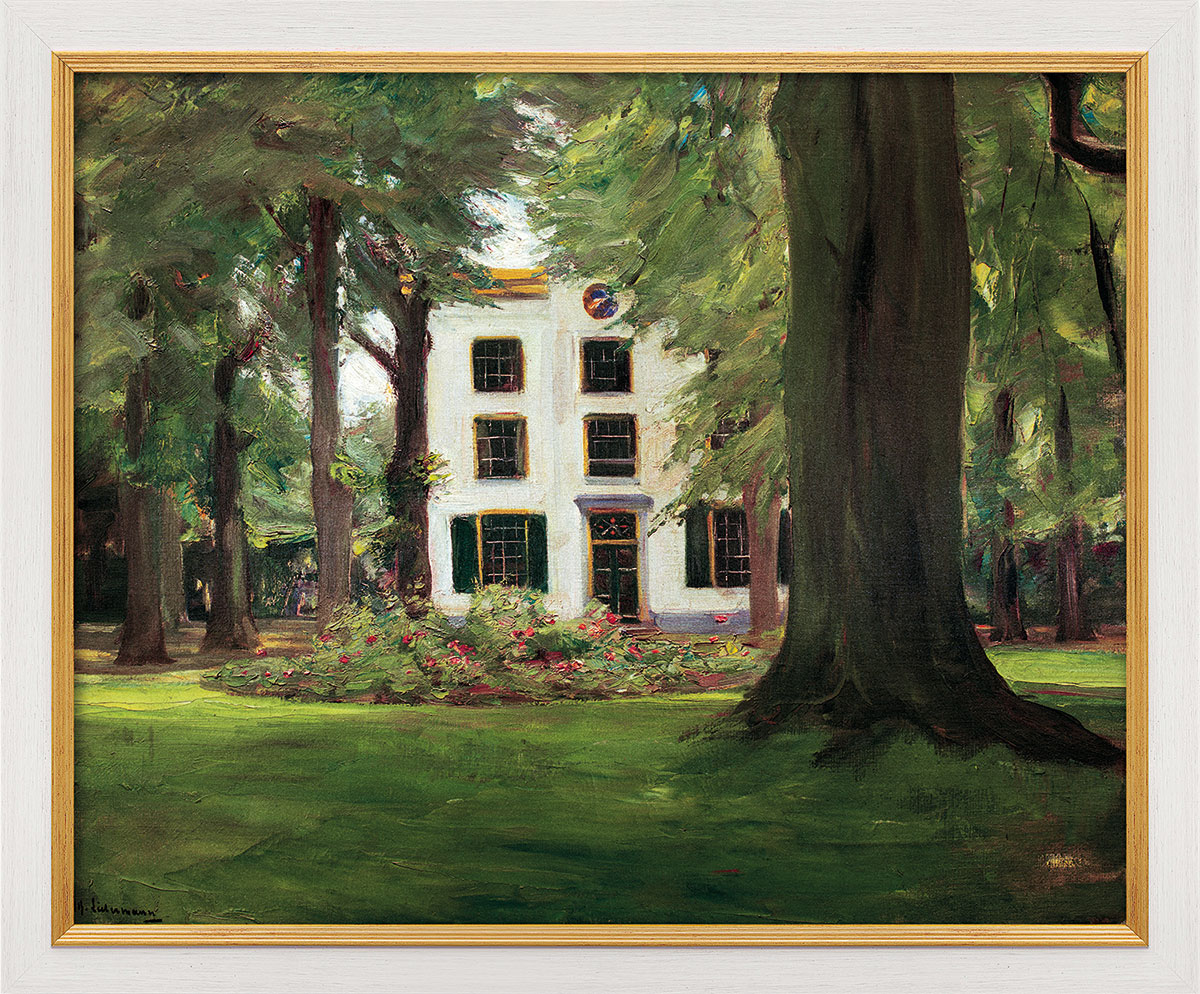Max Liebermann: Bild ‚Landhaus in Hilversum‘ (1901), gerahmt