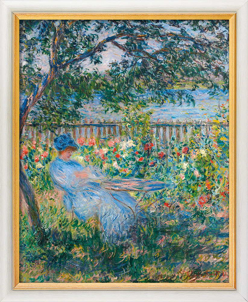 Claude Monet: Bild ‚Die Terrasse in Vétheuil‘ (1881), gerahmt