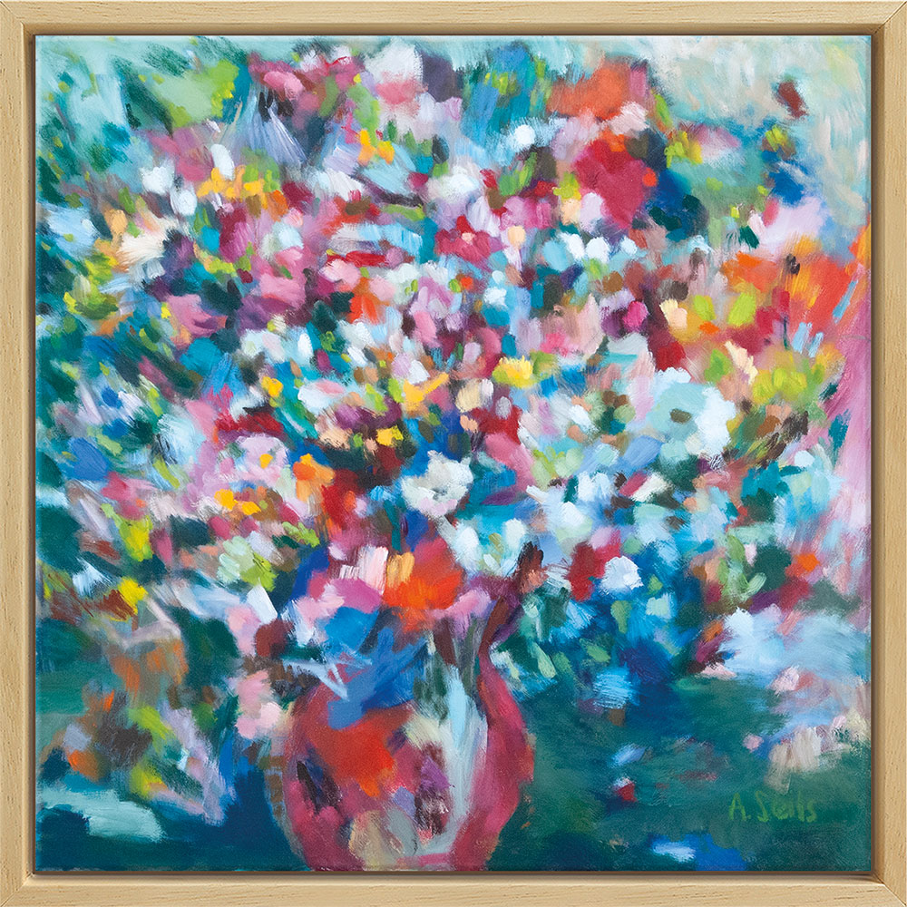 Alexandra Seils: Bild ‚Liebesgruß aus der Natur‘ (2016), gerahmt