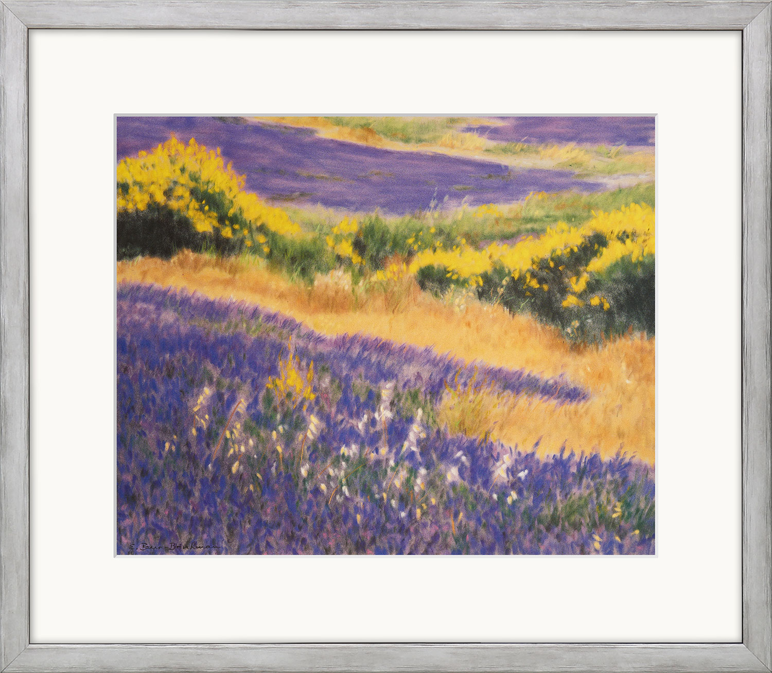 Eleonore Baur-Brinkman: Bild ‚Sommer in der Provence‘, gerahmt