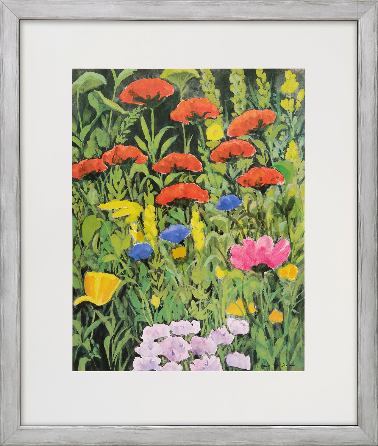 Eleonore Baur-Brinkman: Bild ‚Nolde Garten IV‘, gerahmt