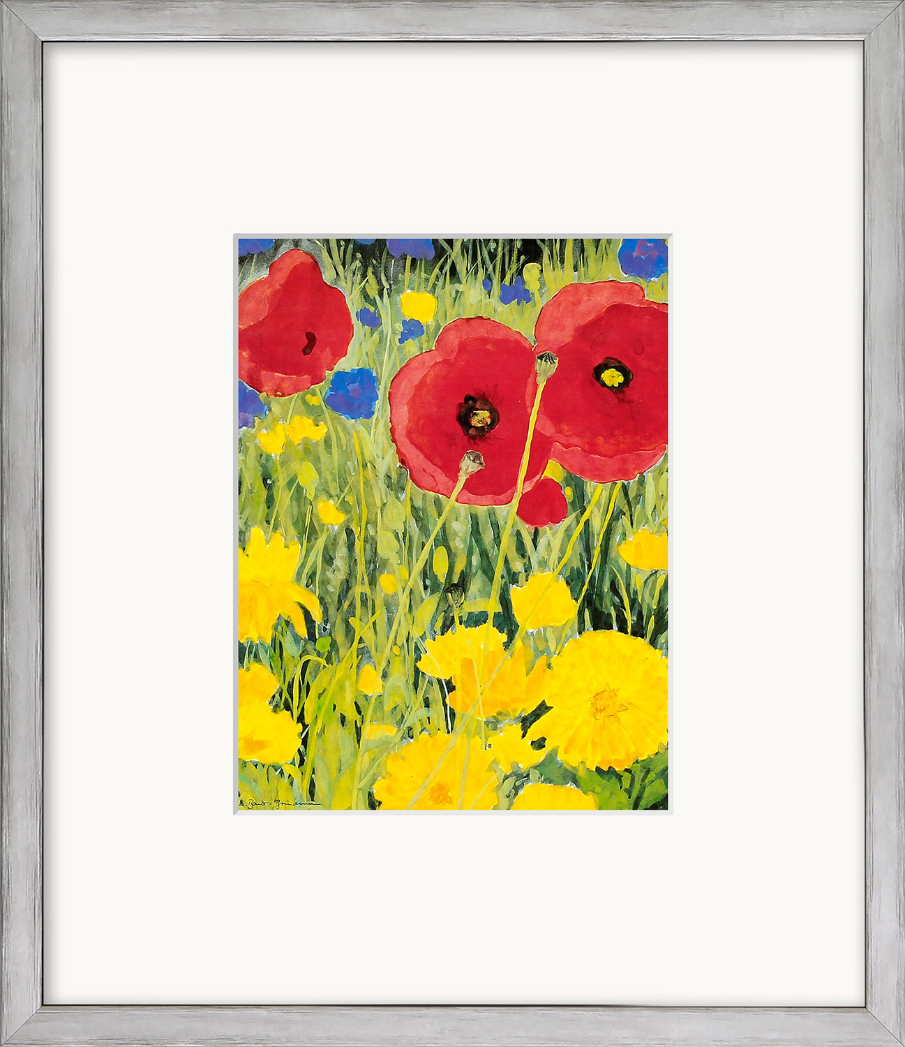 Eleonore Baur-Brinkman: Bild ‚Nolde Garten II‘, gerahmt