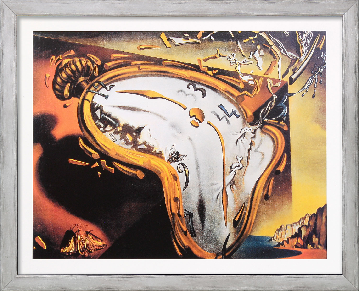 Salvador Dalí: Bild ‚Les Montres Molles‘, gerahmt