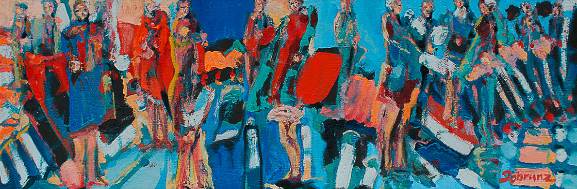 Klaus Dobrunz: Bild ‚Ecke Aachener Rechts‘ (2021) (Original / Unikat), auf Keilrahmen