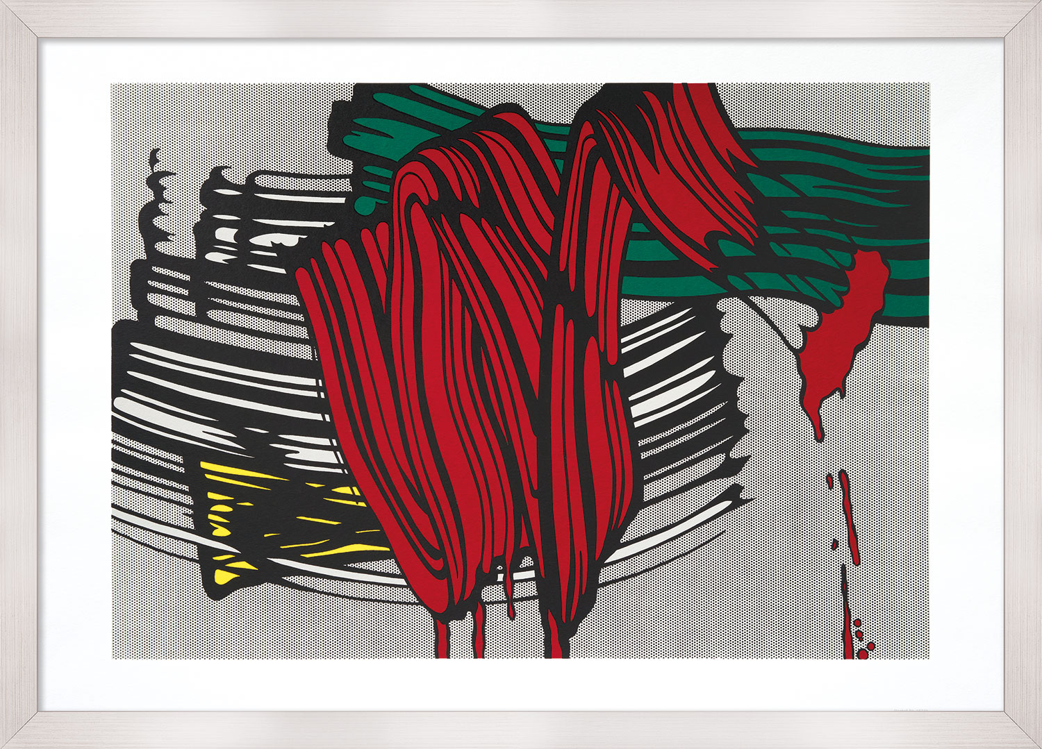 Roy Lichtenstein: Bild ‚Big Painting No. 6‘ (1965), gerahmt