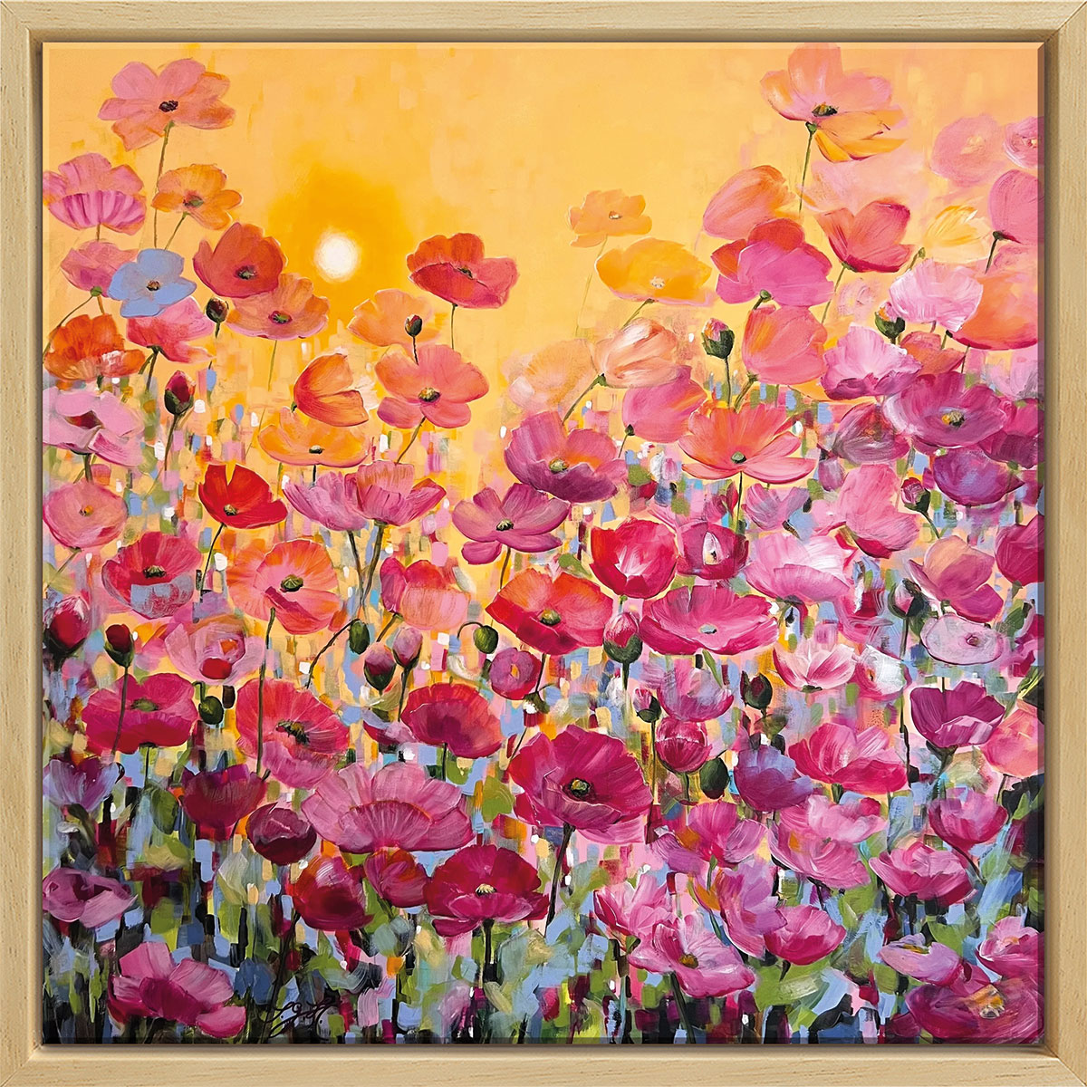 Sandra Gebhardt-Höpfner: Bild ‚Summer Garden 2‘ (2023), gerahmt