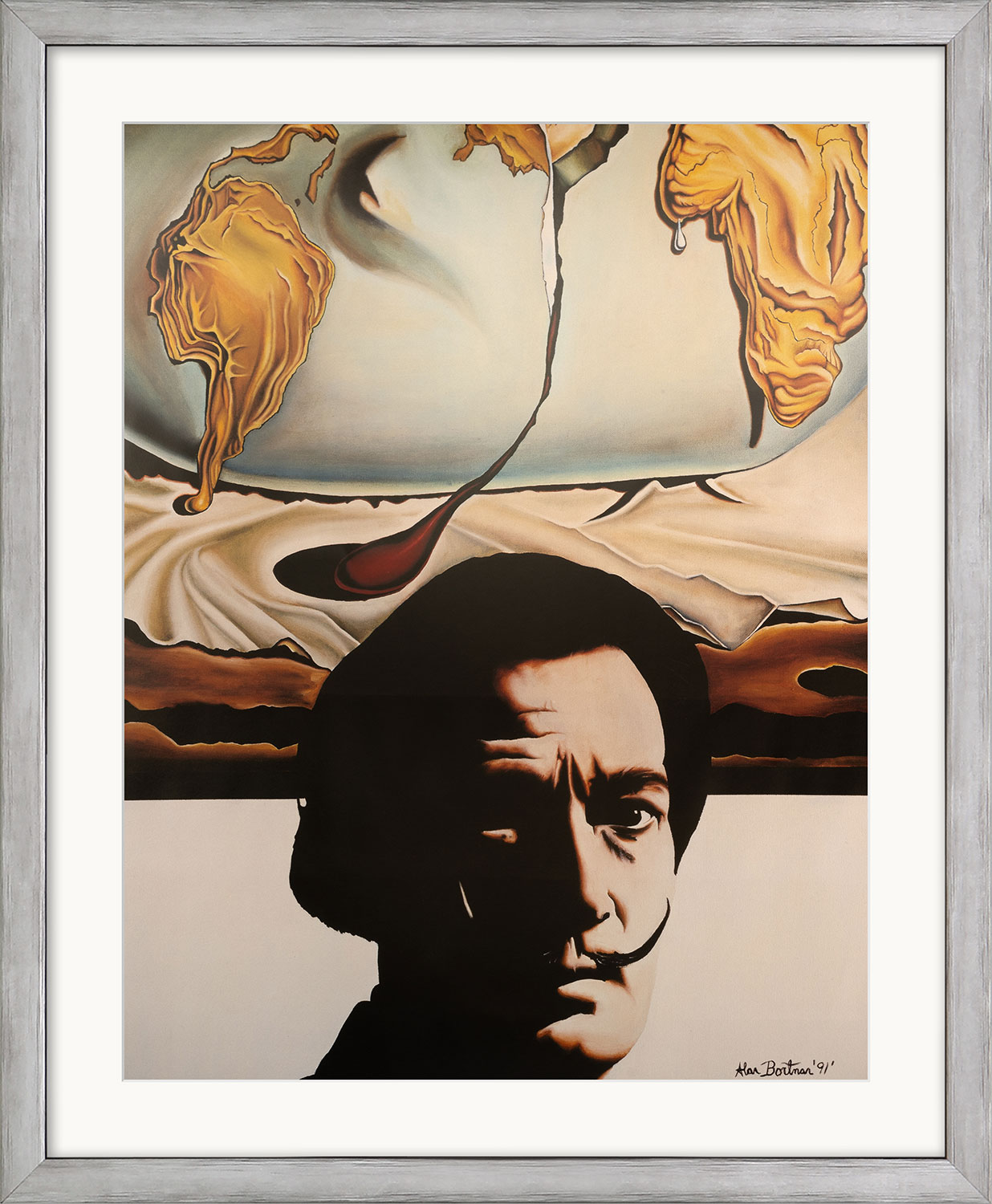 Alan Bortman: Bild ‚Hommage to Salvador Dalí‘, gerahmt