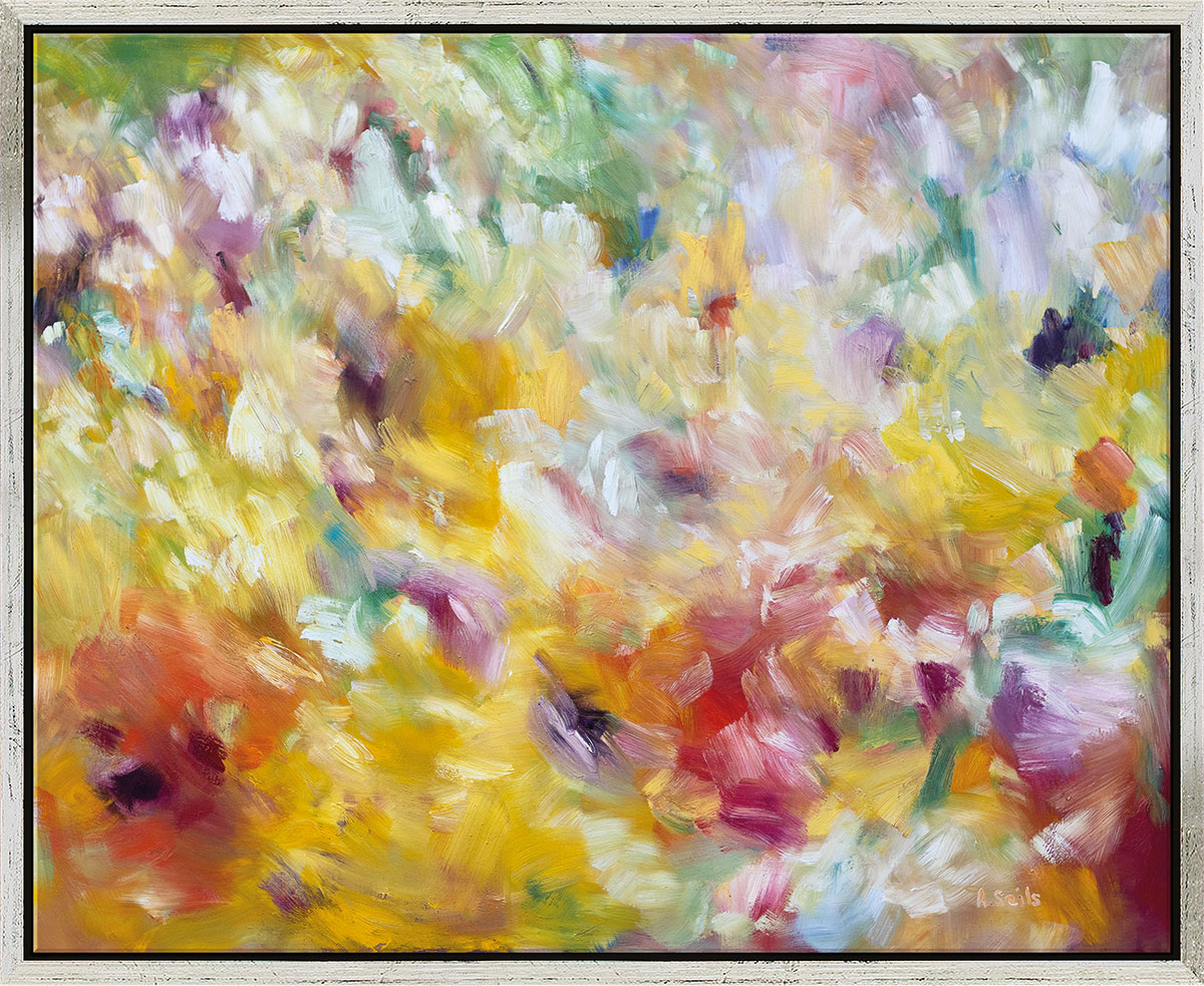 Alexandra Seils: Bild ‚Immer und überall‘ (2023), gerahmt