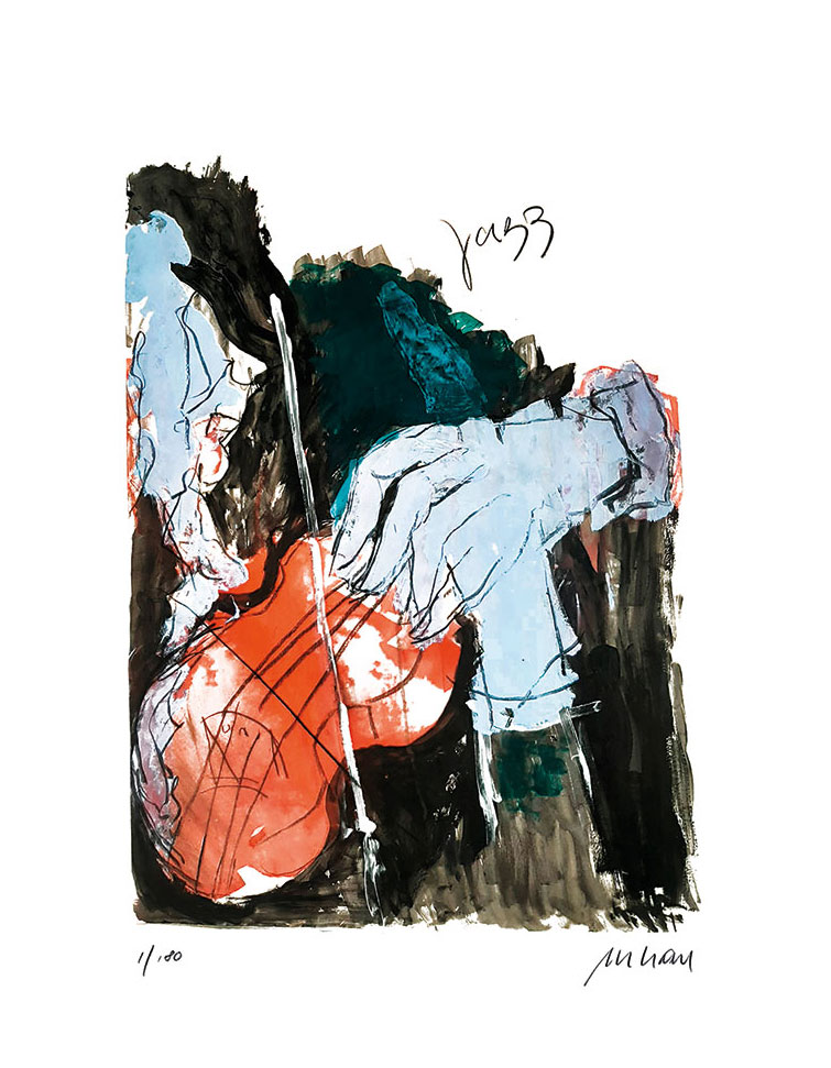 Armin Mueller-Stahl: Bild ‚Gypsy Jazz‘ (2023), ungerahmt