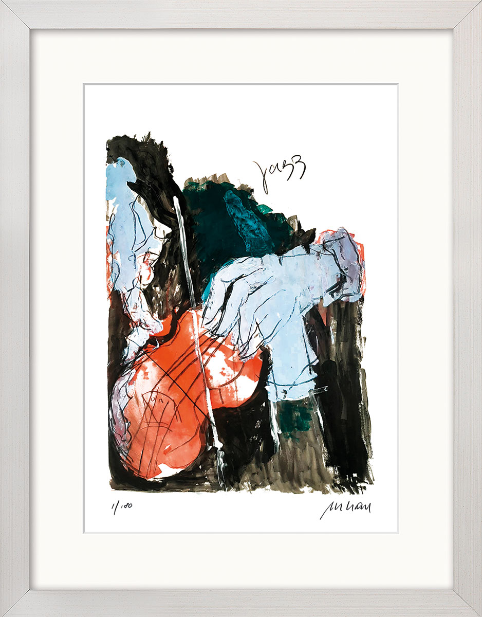 Armin Mueller-Stahl: Bild ‚Gypsy Jazz‘ (2023), gerahmt